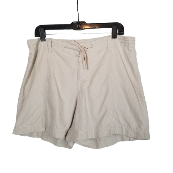 Columbia SZ M Tan Drawstring Lightweight Linen / Cotton Blend Shorts Coastal - Picture 1 of 11